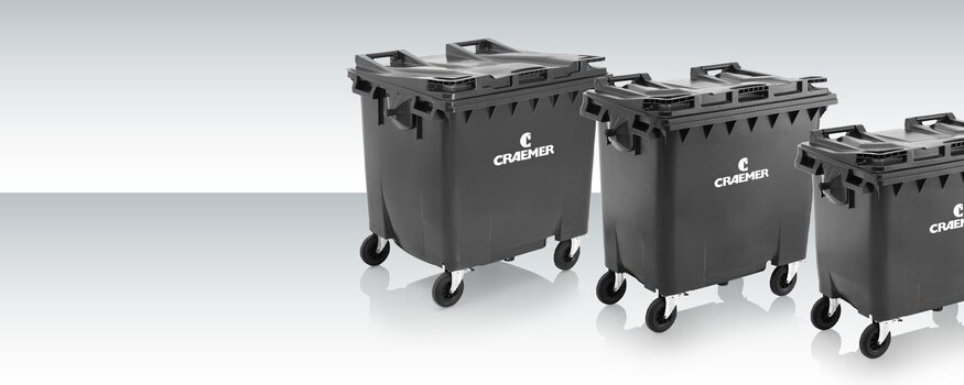 Drei MGBneo4 Müllgroßbehälter