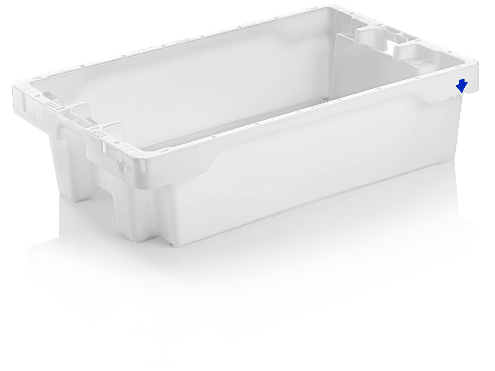 Fish box 50kg 75 Litre white transparent