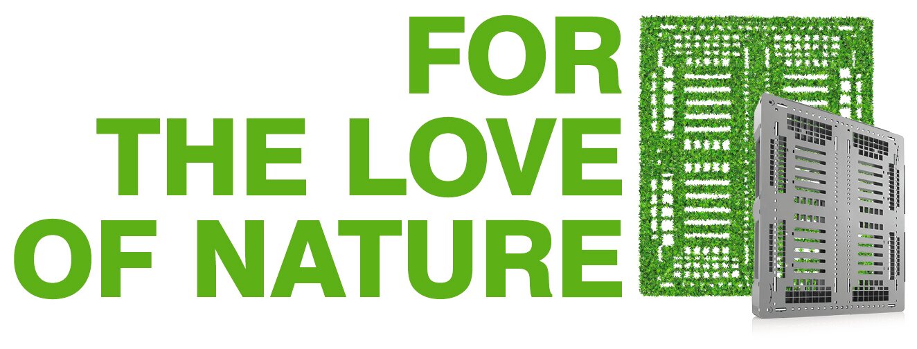 Lettering For the love of nature in green with E3-5 palette and a moss version of the palette